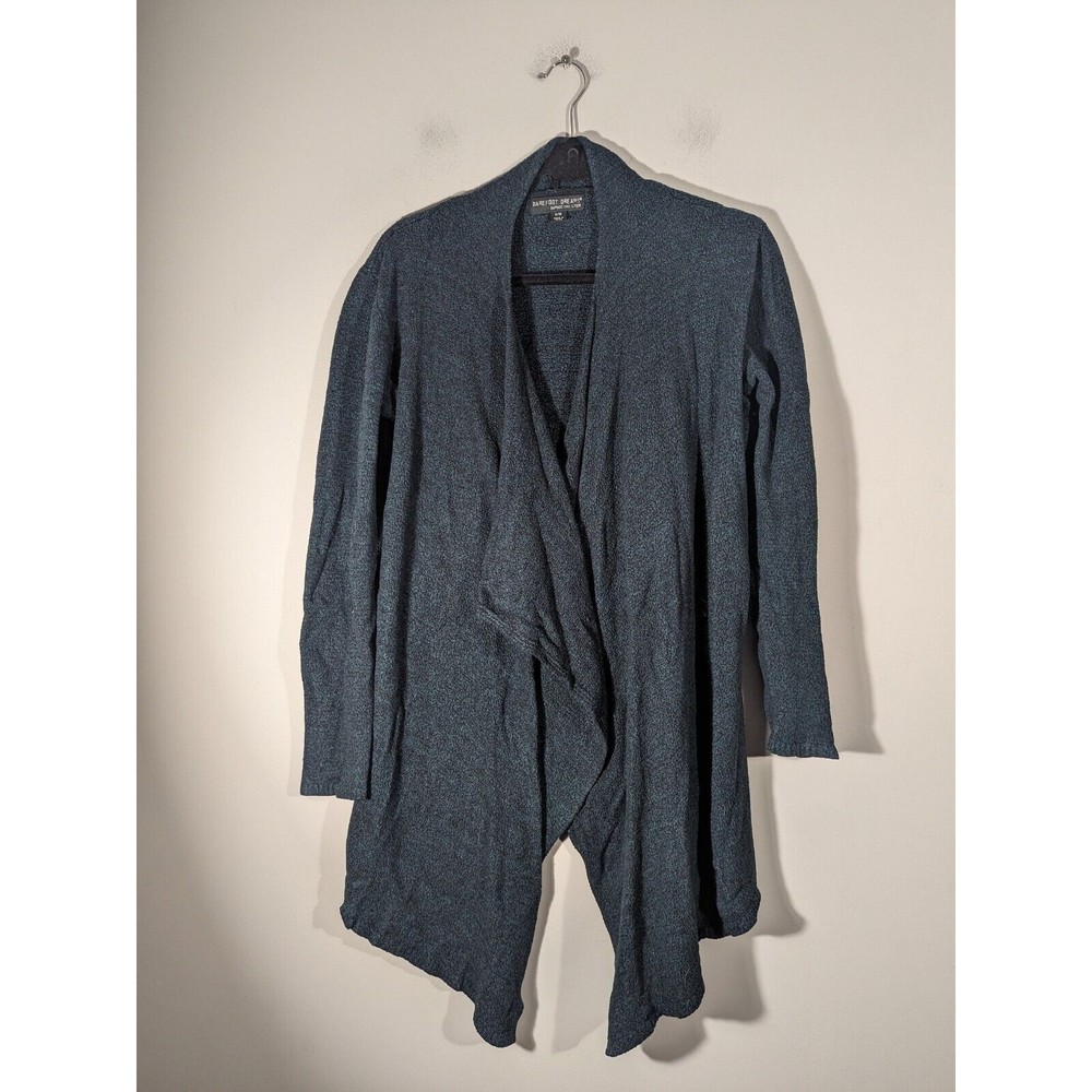 Barefoot Dreams Dark Green Bamboo Chi Lite Open Front Cardigan Women Size‎ S/M